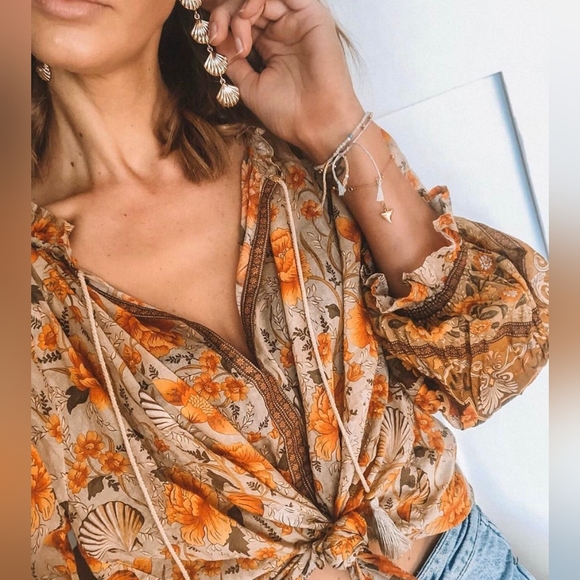 SPELL New without tags Seashell blouse S - Picture 4 of 9